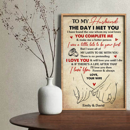 To My Husband, The Day I Met You, Holding Hands And Rings