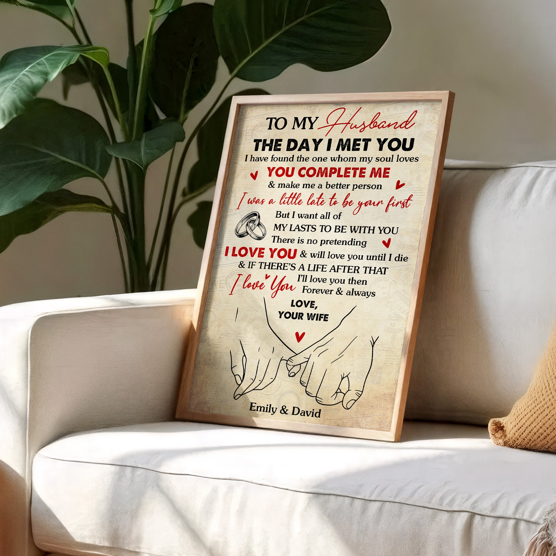 To My Husband, The Day I Met You, Holding Hands And Rings