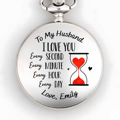 To My Husband I Love You Every Moment, Heart And Hourglass