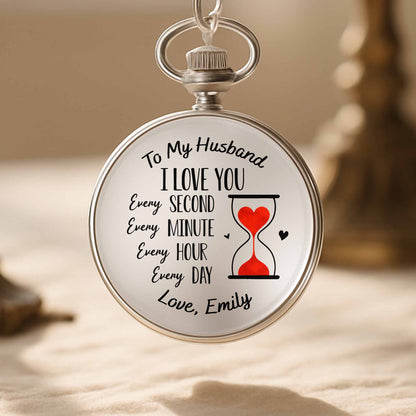 To My Husband I Love You Every Moment, Heart And Hourglass