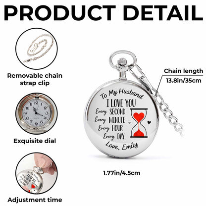 To My Husband I Love You Every Moment, Heart And Hourglass