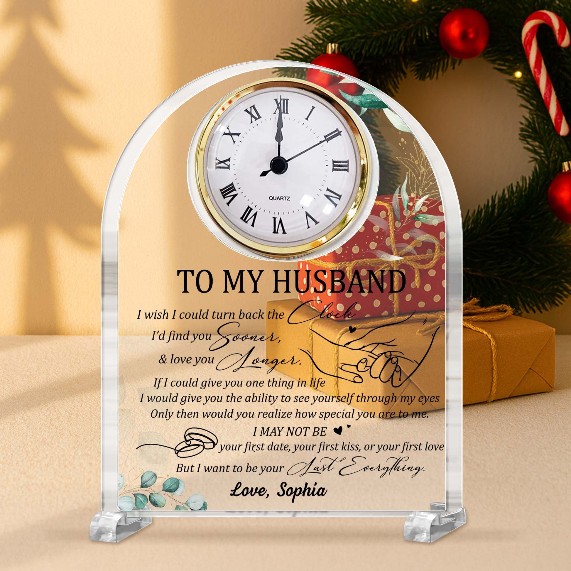 To My Husband, Find You Sooner Love Note Clock