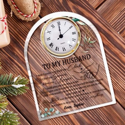 To My Husband, Find You Sooner Love Note Clock