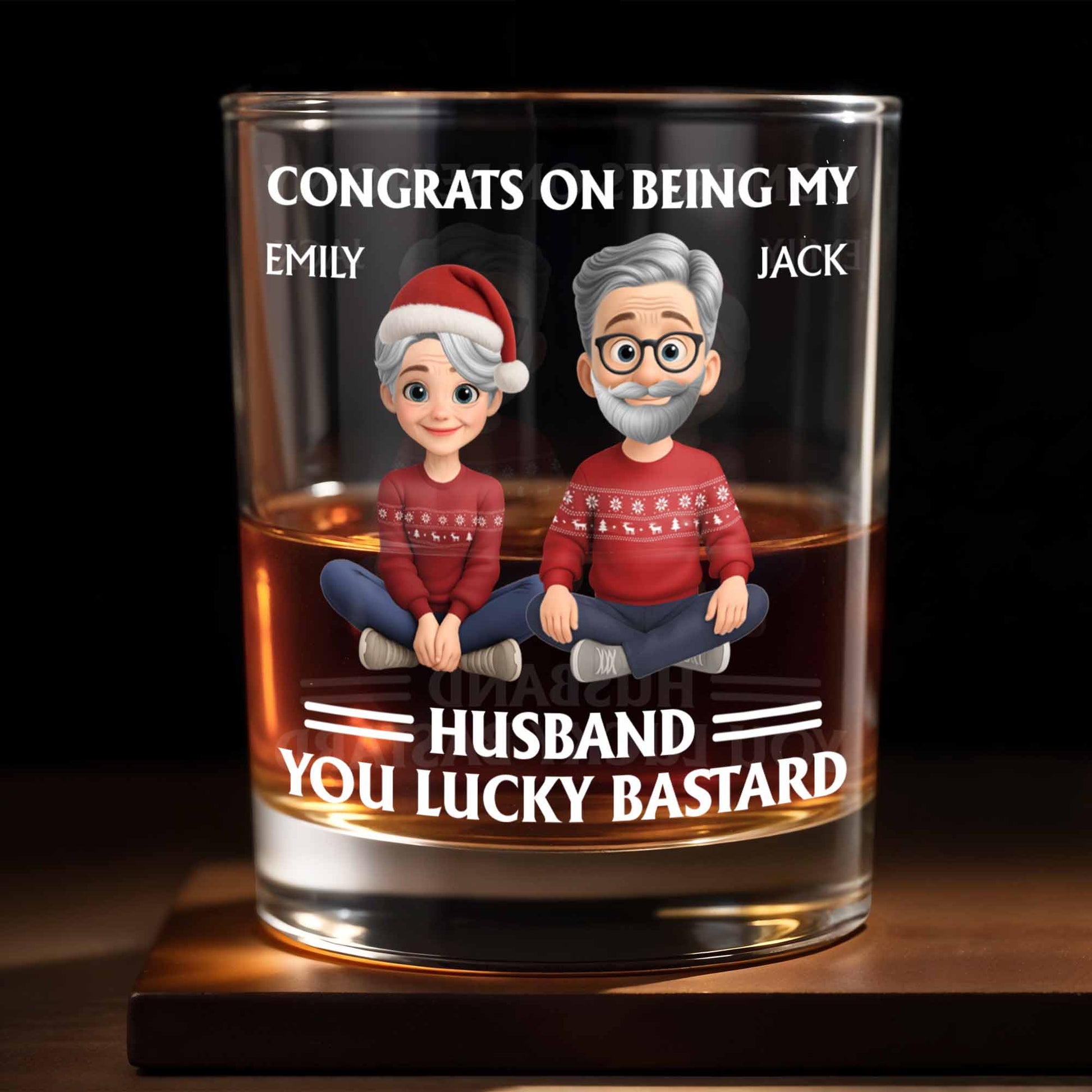 Congrats On Being My Husband, Christmas Hats And Holiday Sweaters Design