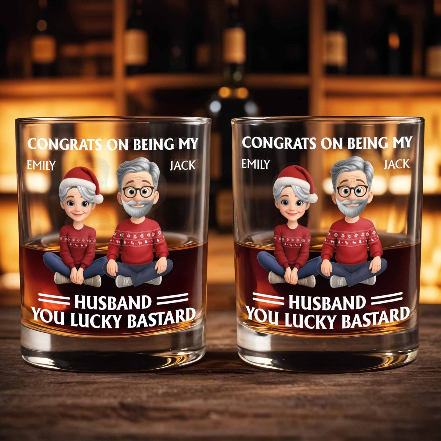 Congrats On Being My Husband, Christmas Hats And Holiday Sweaters Design