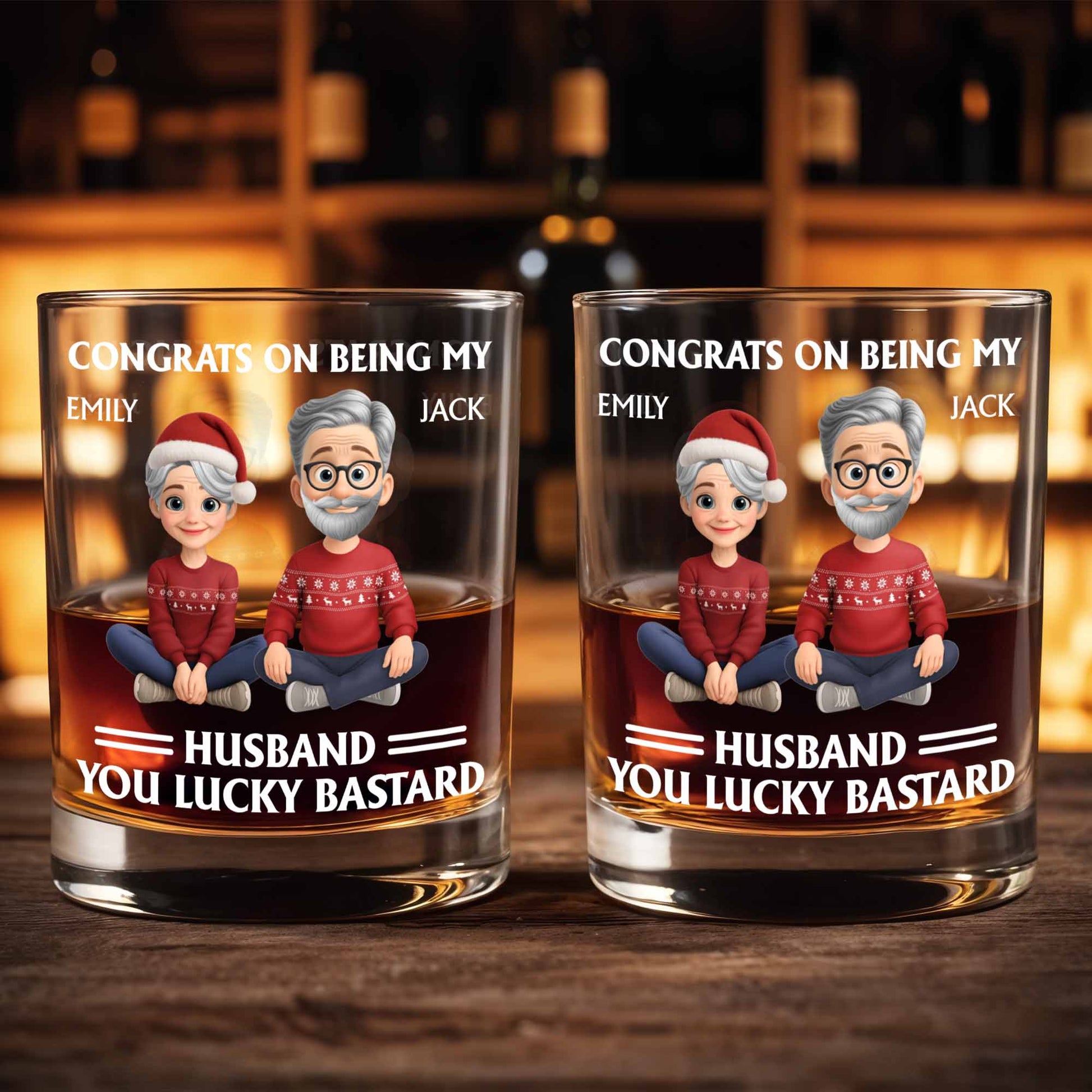 Congrats On Being My Husband, Christmas Hats And Holiday Sweaters Design