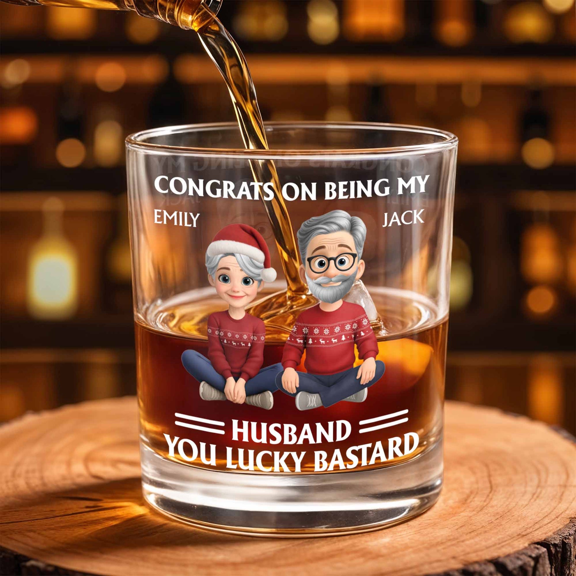 Congrats On Being My Husband, Christmas Hats And Holiday Sweaters Design