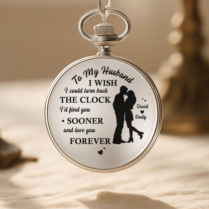 To My Husband, Couple Silhouette And Hearts