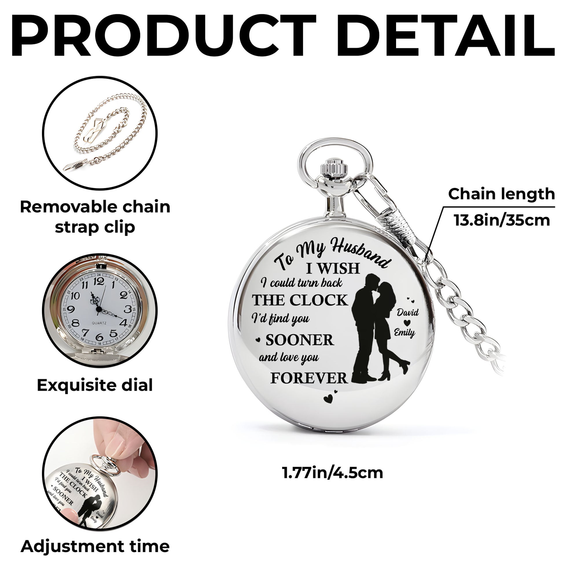 To My Husband, Couple Silhouette And Hearts