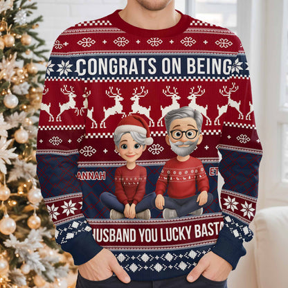 Congrats On Being My Husband, Snowflakes And Reindeer