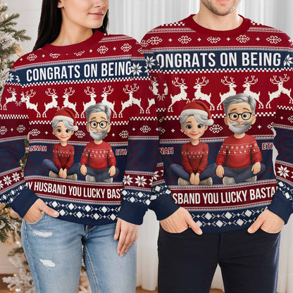 Congrats On Being My Husband, Snowflakes And Reindeer
