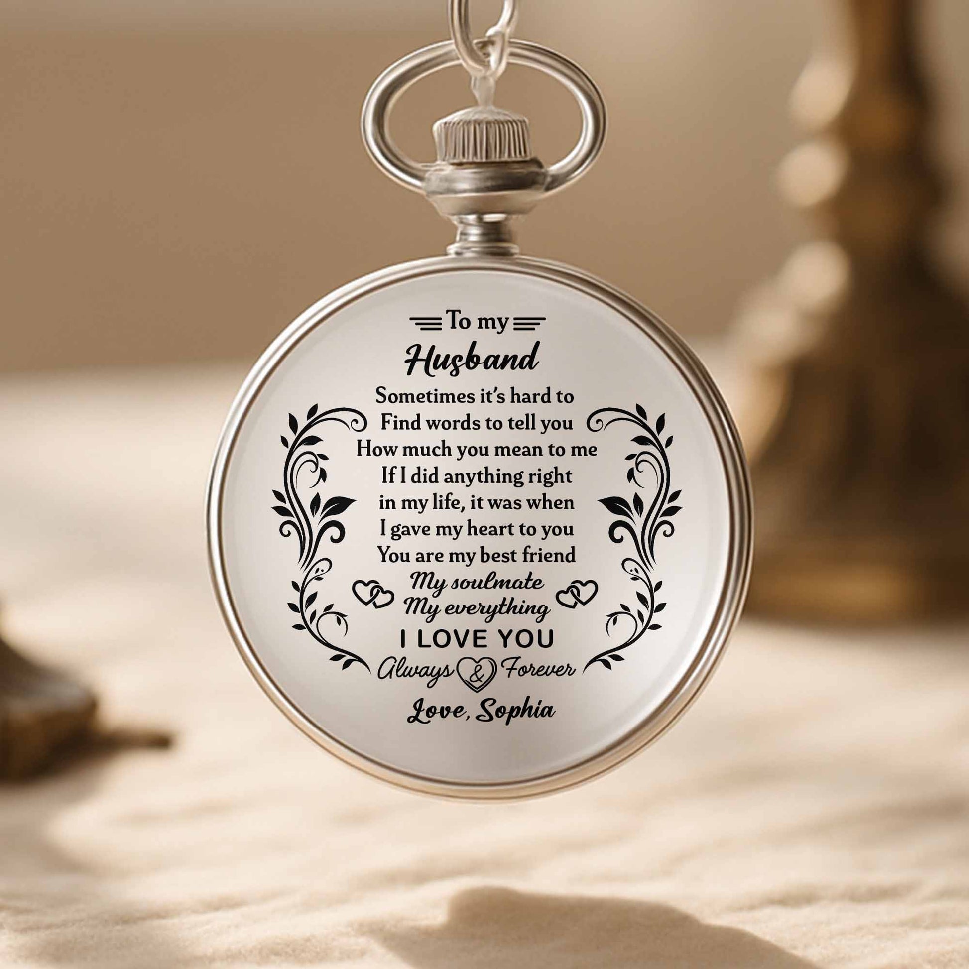 To My Husband, My Soulmate, My Everything With Floral Design