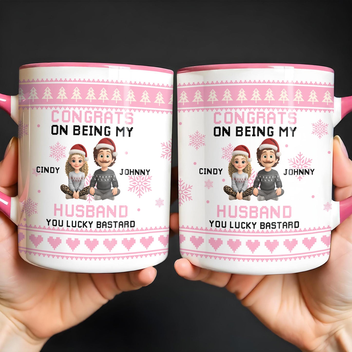 Congrats On Being My Husband, Cartoon Couple Design