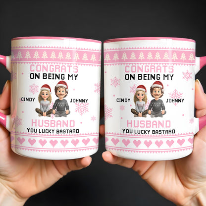 Congrats On Being My Husband, Cartoon Couple Design