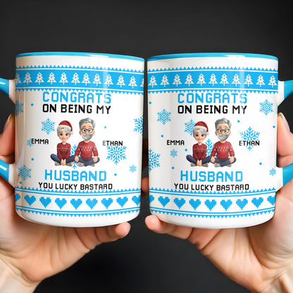 Congrats On Being My Husband, Cartoon Couple Design