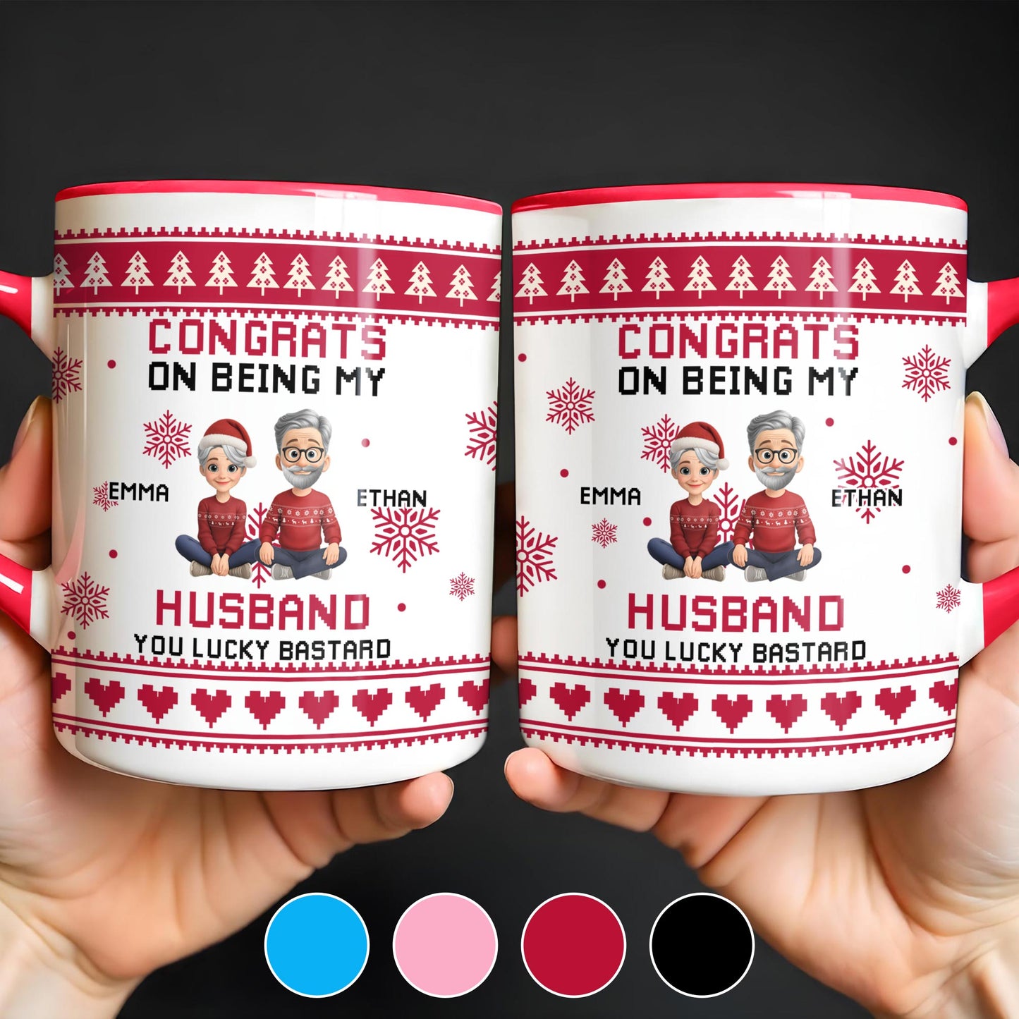 Congrats On Being My Husband, Cartoon Couple Design