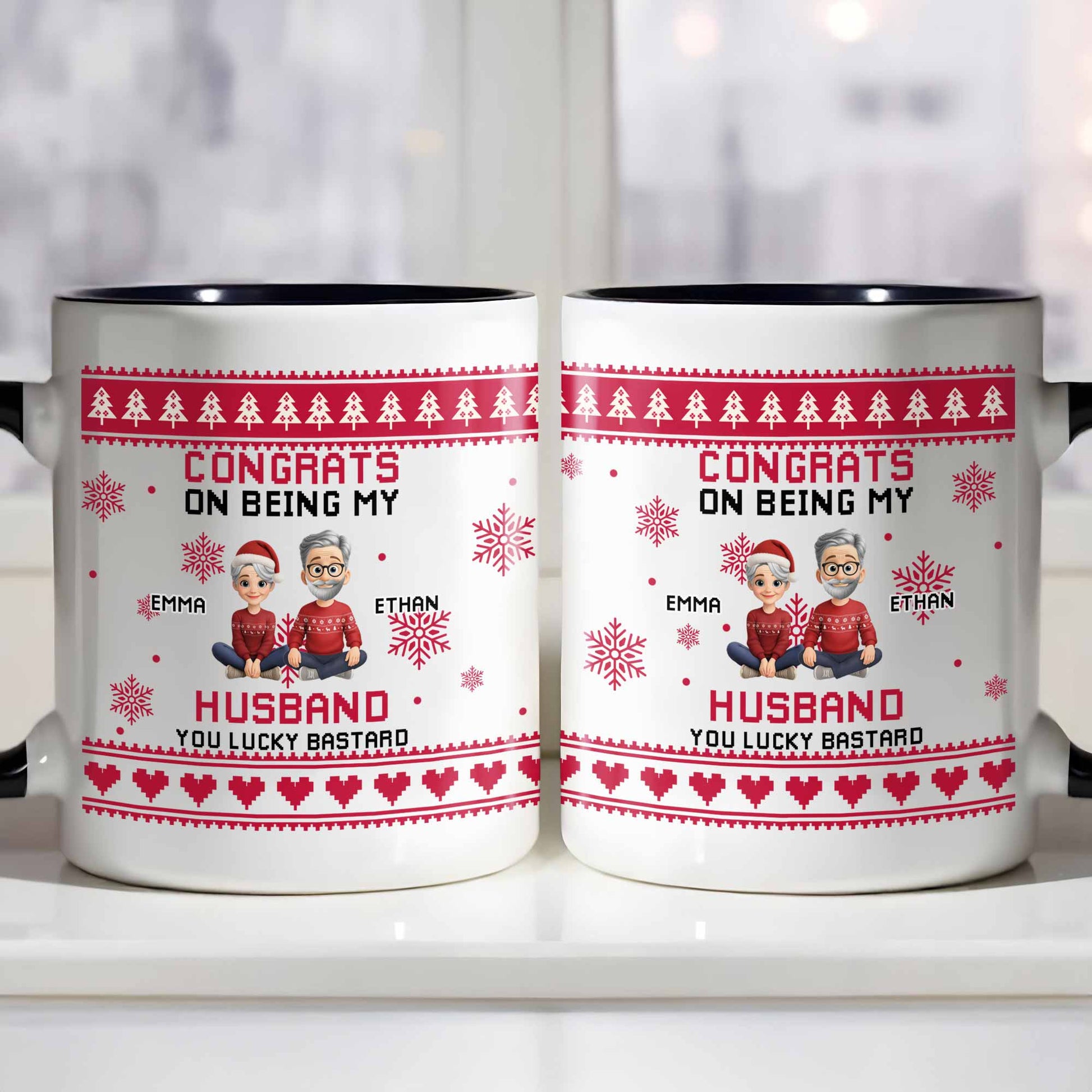 Congrats On Being My Husband, Cartoon Couple Design