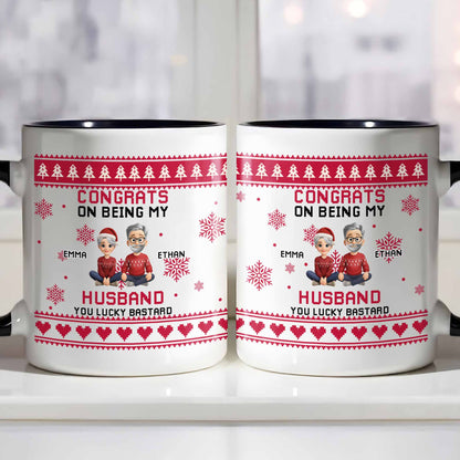 Congrats On Being My Husband, Cartoon Couple Design