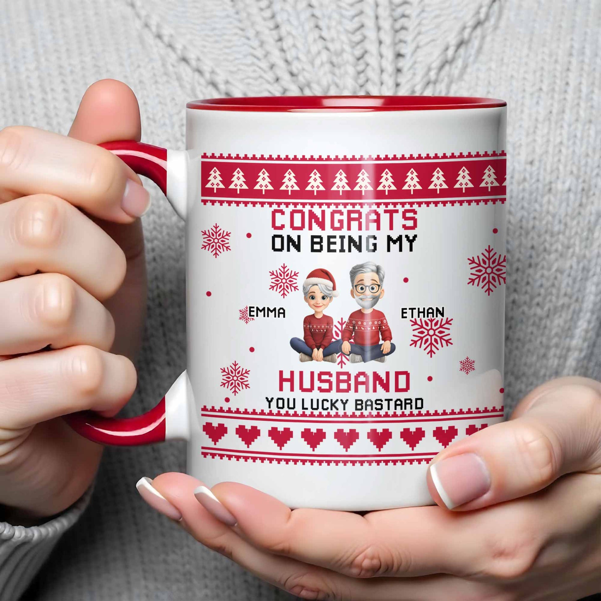 Congrats On Being My Husband, Cartoon Couple Design