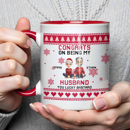 Congrats On Being My Husband, Cartoon Couple Design