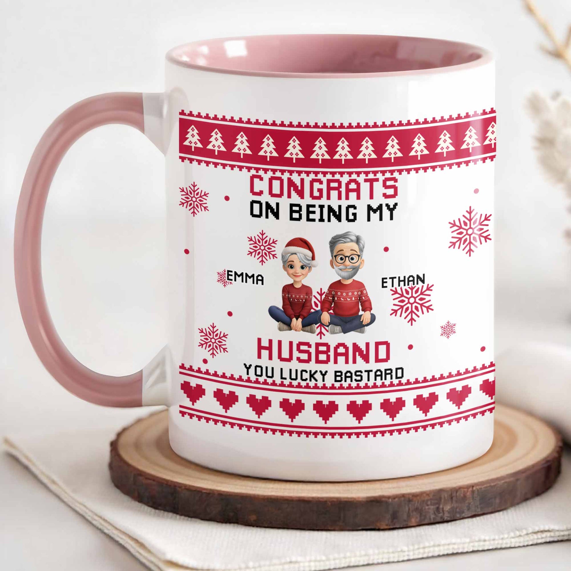 Congrats On Being My Husband, Cartoon Couple Design