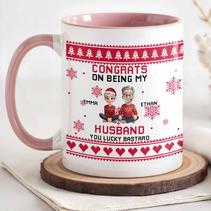 Congrats On Being My Husband, Cartoon Couple Design