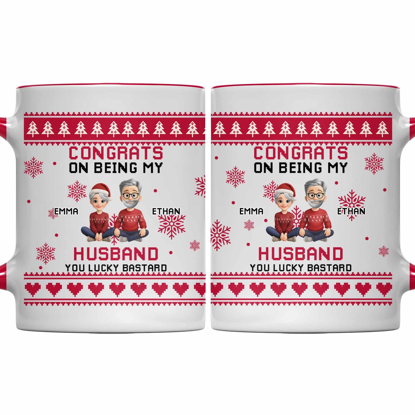 Congrats On Being My Husband, Cartoon Couple Design