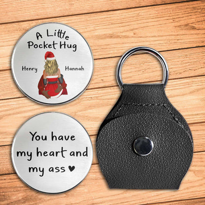 A Little Pocket Hug With Heart and Santa Hat