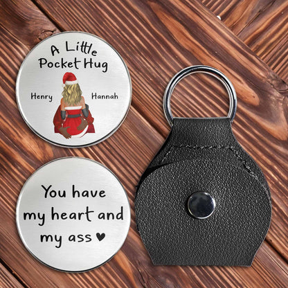 A Little Pocket Hug With Heart and Santa Hat