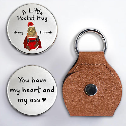 A Little Pocket Hug With Heart and Santa Hat