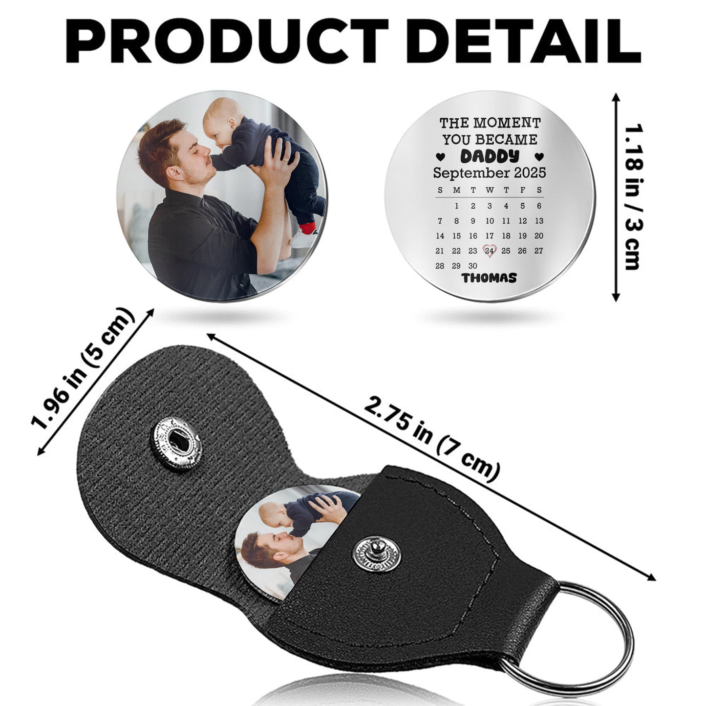 The Moment You Became Daddy, Heart Calendar Design