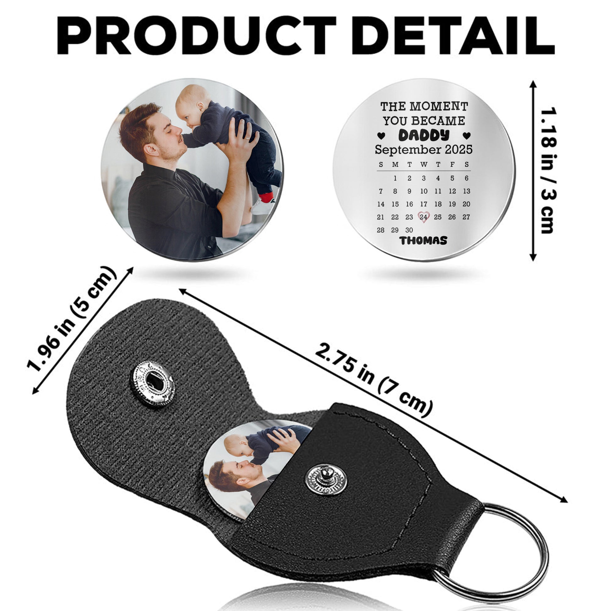 The Moment You Became Daddy, Heart Calendar Design