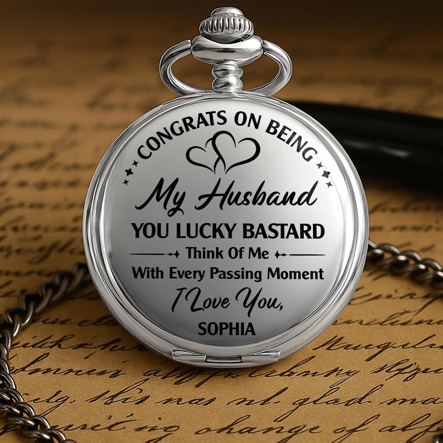 Congrats On Being My Lucky Husband With Hearts