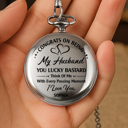 Congrats On Being My Lucky Husband With Hearts