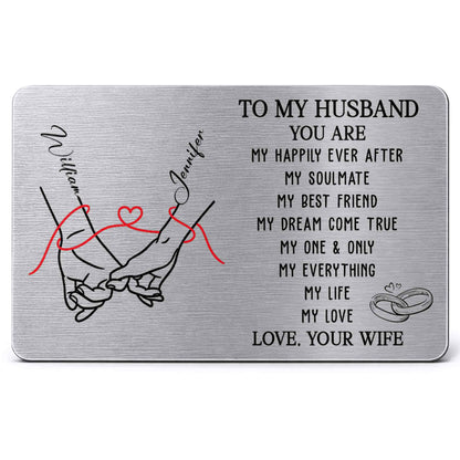 To My Husband You Are My Happily Ever After Holding Hands Red Thread