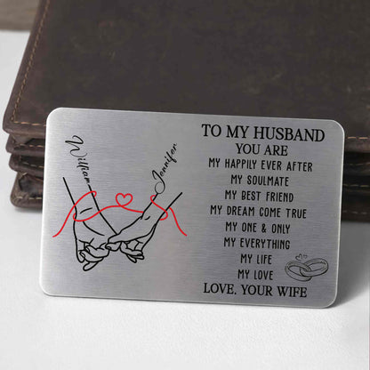To My Husband You Are My Happily Ever After Holding Hands Red Thread