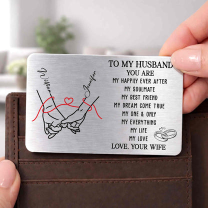 To My Husband You Are My Happily Ever After Holding Hands Red Thread