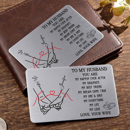 To My Husband You Are My Happily Ever After Holding Hands Red Thread