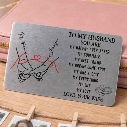 To My Husband You Are My Happily Ever After Holding Hands Red Thread