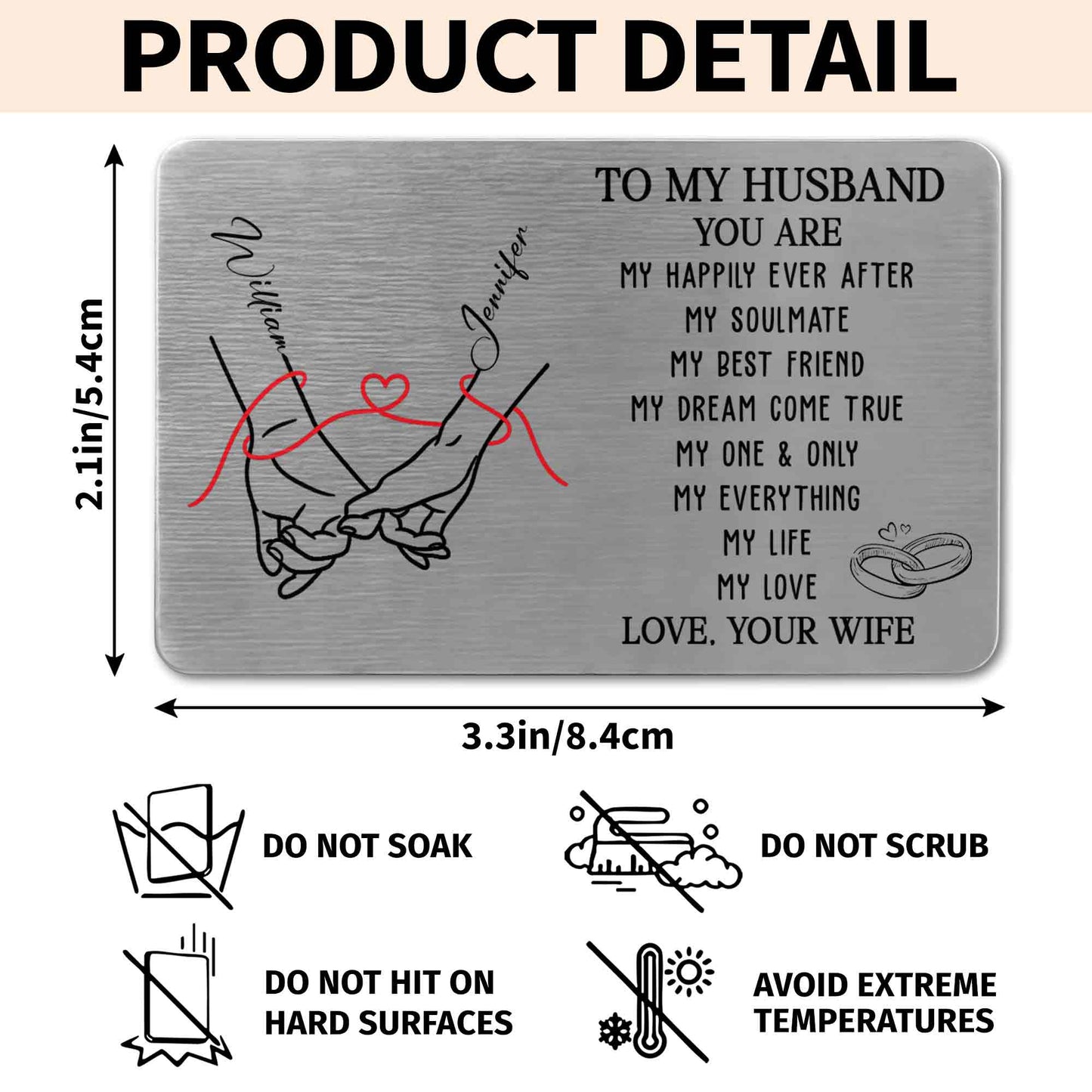 To My Husband You Are My Happily Ever After Holding Hands Red Thread