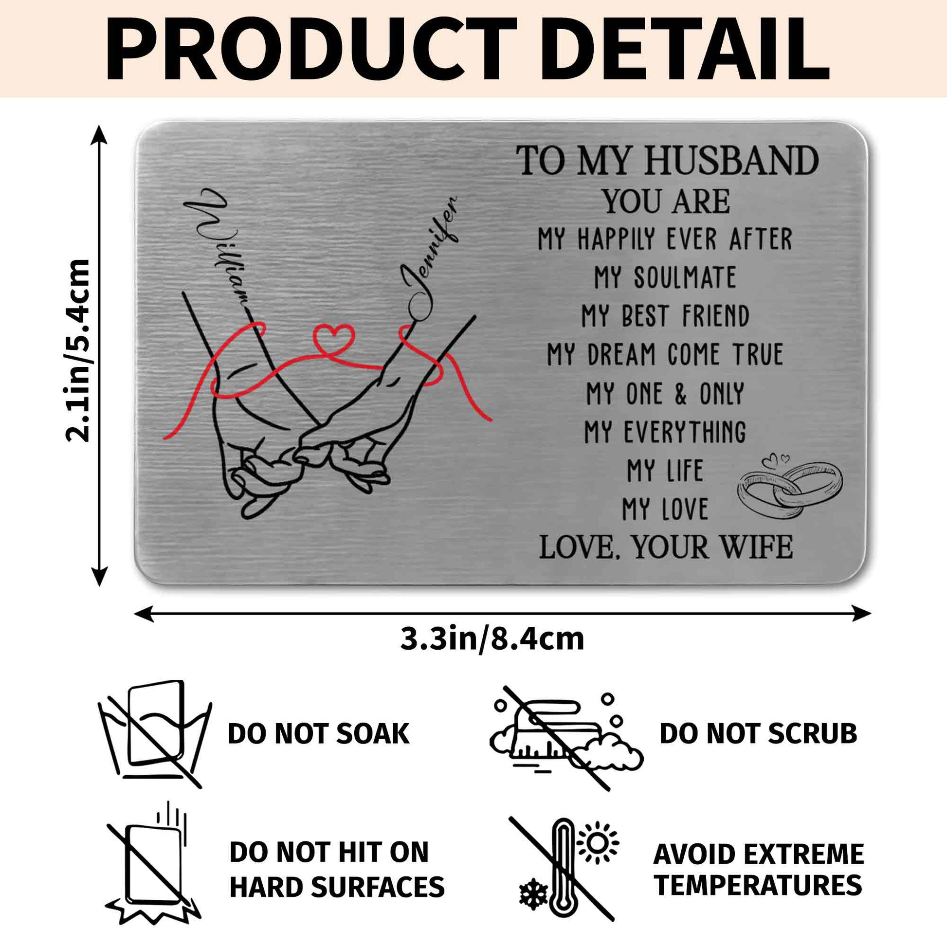 To My Husband You Are My Happily Ever After Holding Hands Red Thread