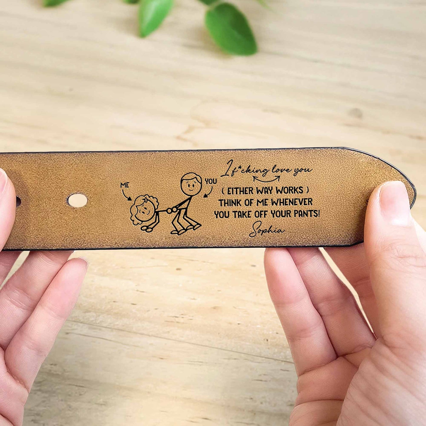 I F*cking Love You, Think Of Me, Cartoon Couple And Dog