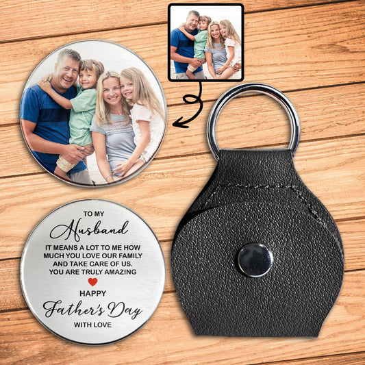 To My Husband, Happy Father's Day, Heart and Family Design