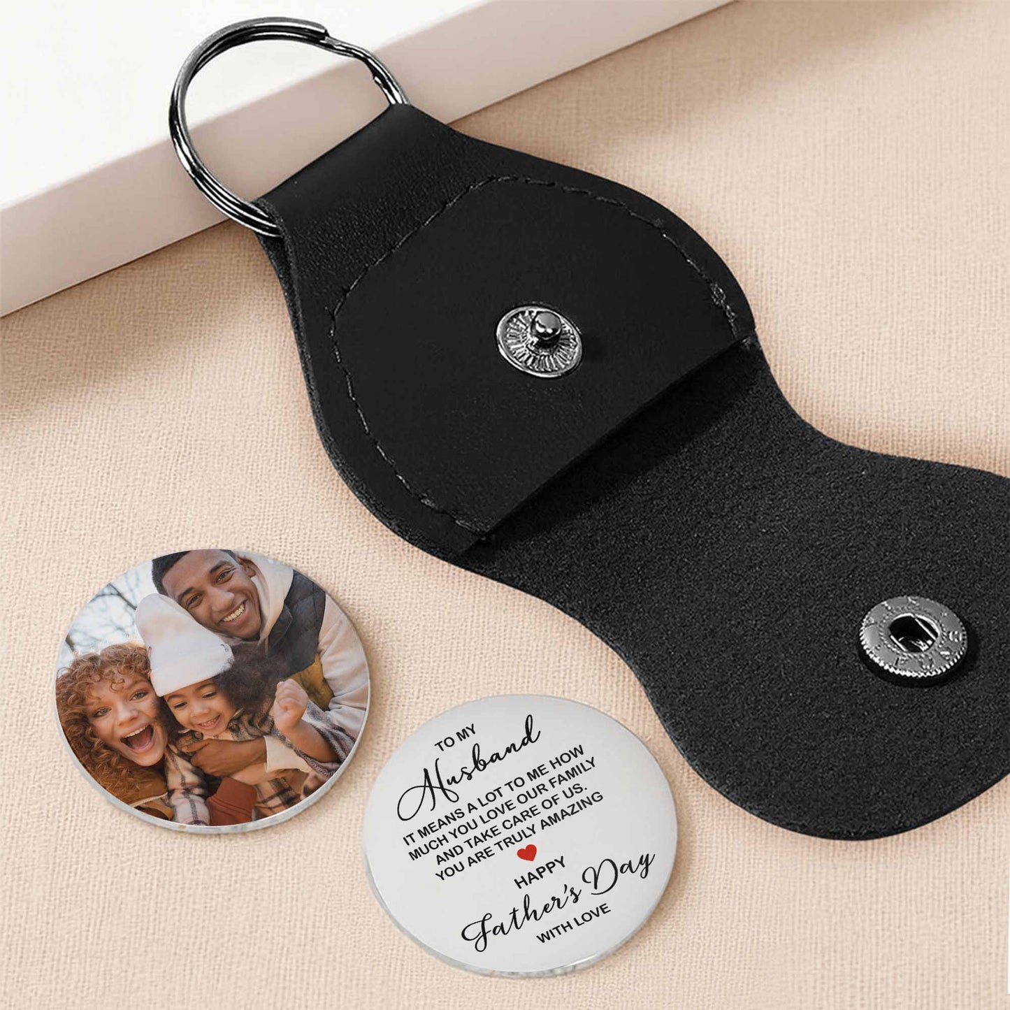 To My Husband, Happy Father's Day, Heart and Family Design