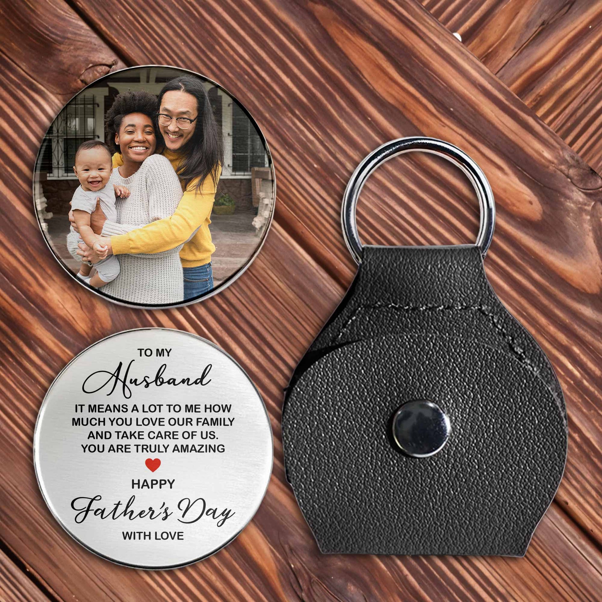 To My Husband, Happy Father's Day, Heart and Family Design