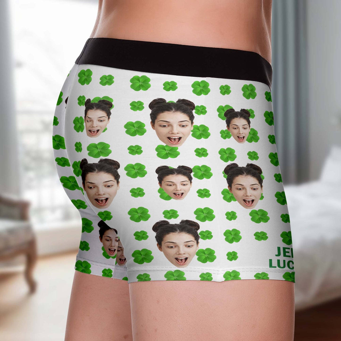 Rub For Luck Lucky Charm Clover And Zipper Face Photo