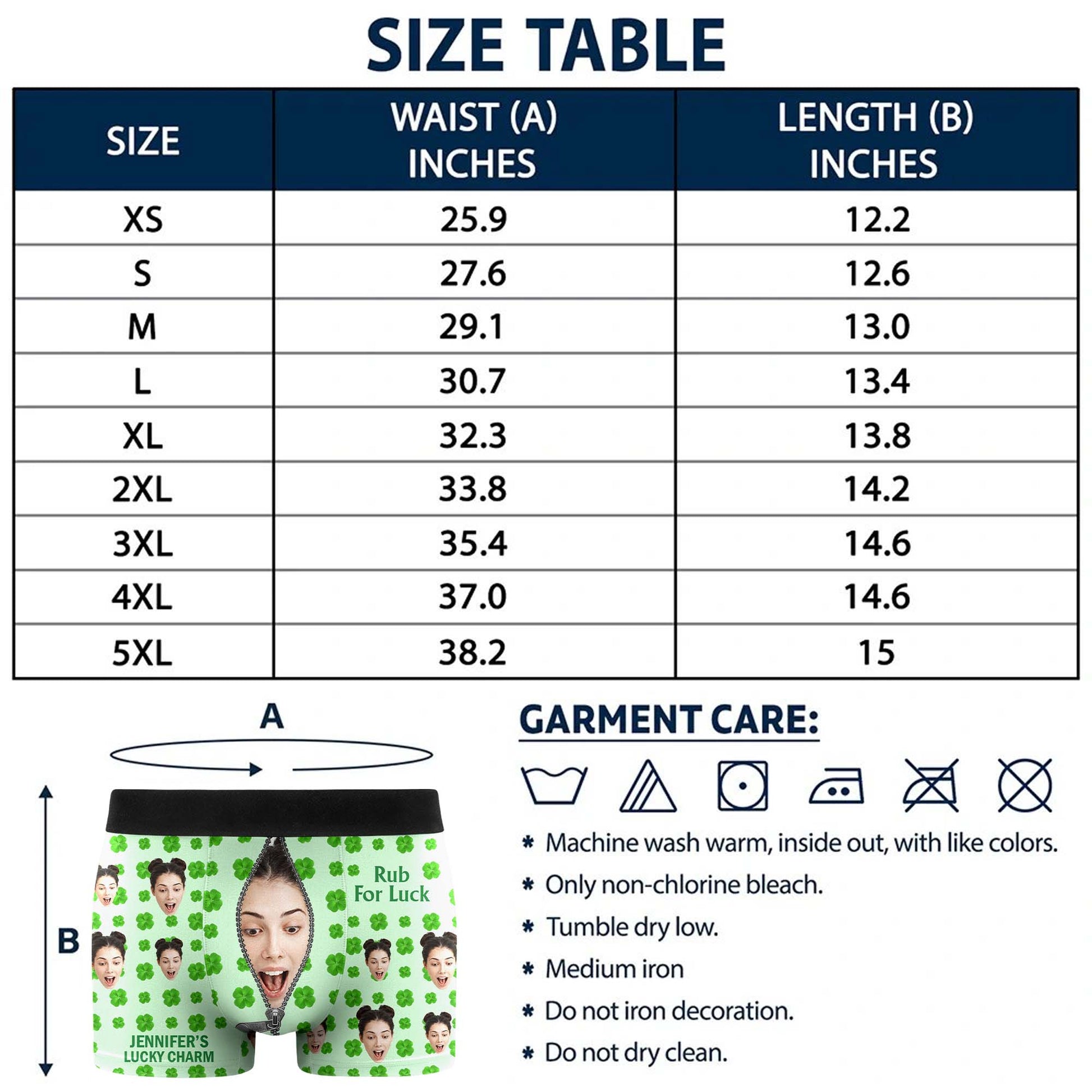 Rub For Luck Lucky Charm Clover And Zipper Face Photo