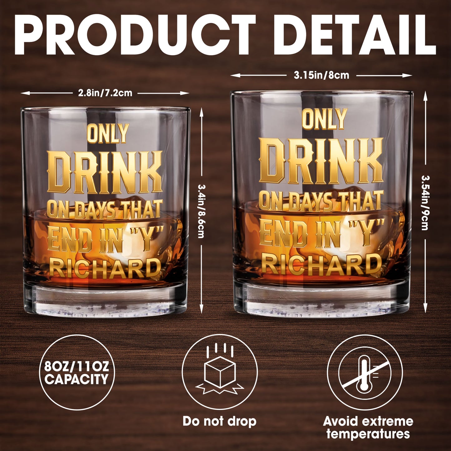 Only Drink On Days That End In Y Gold Typography