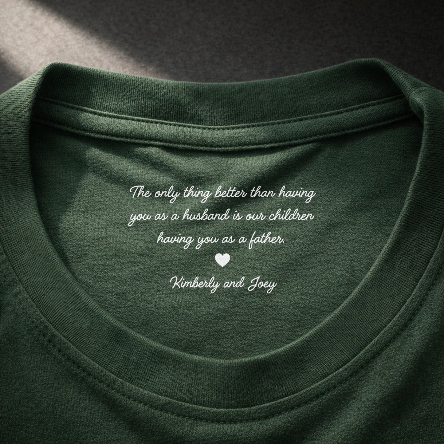 The Only Thing Better Than Having You As A Husband Heart - Personalized Custom Inside Neck Print T-Shirt - HSB096_BCBAS