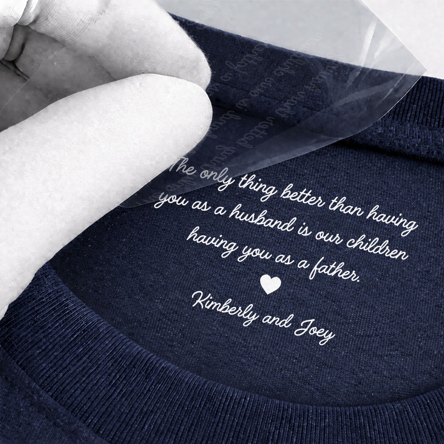 The Only Thing Better Than Having You As A Husband Heart - Personalized Custom Inside Neck Print T-Shirt - HSB096_BCBAS